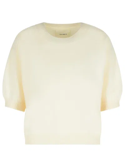 Lisa Yang 'juniper' Cream Cashmere Sweater In White