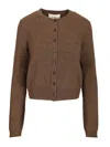 Lisa Yang Karia Cardigan Knitwear Brown In Brown