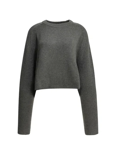 Lisa Yang Karine Cropped Cashmere Sweater In Gray