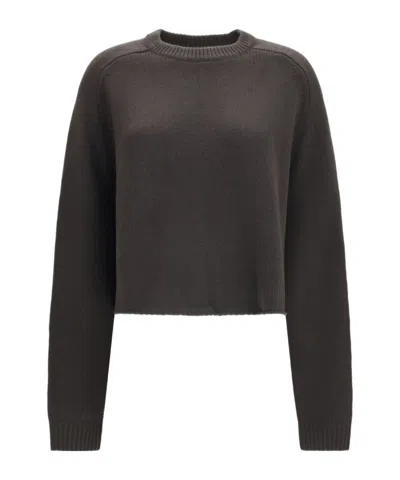 Lisa Yang Karine Cropped Knitted Sweater In Black