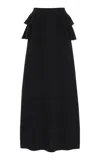 Lisa Yang Layered Cashmere Maxi Skirt In Black