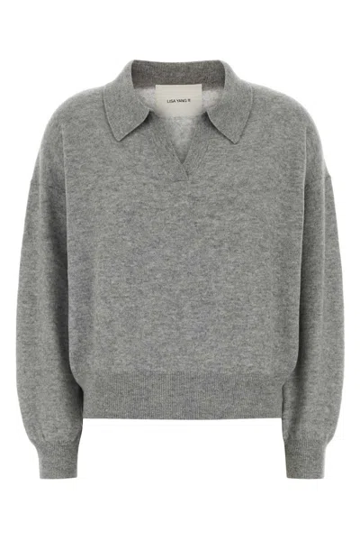 Lisa Yang Grey Cashmere Katriel Sweater In Gray