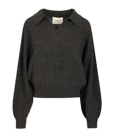 Lisa Yang Katriel Polo Knitted Sweater In Black