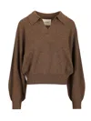 Lisa Yang Katriel Polo Sweater Knitwear Brown In Brown