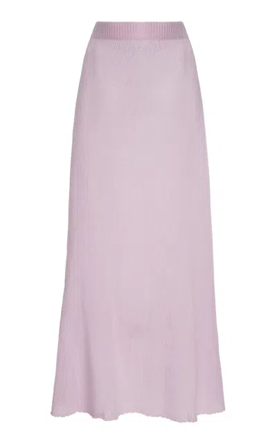 Lisa Yang Kelsy Cashmere Silk Knit Maxi Skirt In Pink