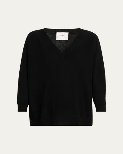 Lisa Yang Kenny Cashmere V-neck Sweater In Black