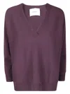 Lisa Yang Kenny V-neck Cashmere Sweater In Purple