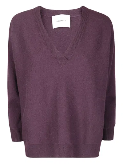 Lisa Yang Kenny V-neck Cashmere Sweater In Purple