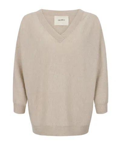 Lisa Yang Kenny V-neck Knitted Sweater In Neutral
