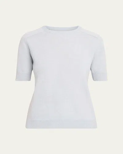 Lisa Yang Kenza Cashmere Elbow-sleeve Sweater In Gray