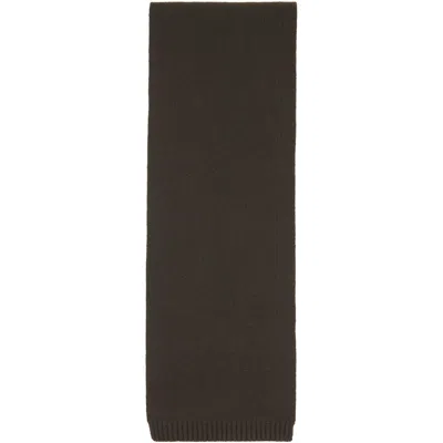 Lisa Yang Khaki Frederica Scarf In Dark Fern