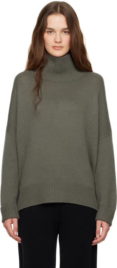 Lisa Yang Khaki Heidi Turtleneck In Fe Fern