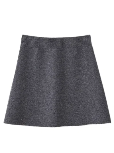 Lisa Yang Knit Cashmere Mini Skirt With Elastic Waist In Multi