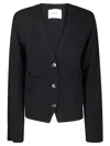 Lisa Yang Knitted Cashmere Cardigan With V-neck And Button Closure In Black