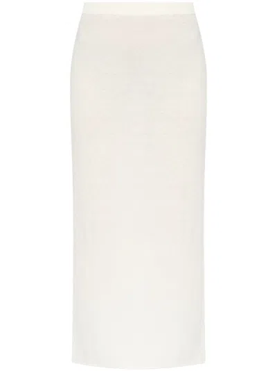 Lisa Yang Jin Cashmere Midi Skirt In Neutrals