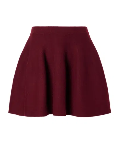 Lisa Yang Wren Cashmere Mini Skirt In Burgundy