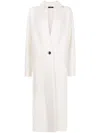 Lisa Yang Knitted Single-breasted Coat In White
