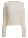 Lisa Yang Beige Knitted Cashmere Sweater In White