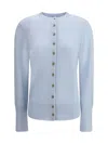 Lisa Yang The Nellia Button-cuffs Cardigan In Blue