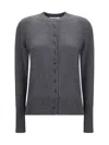 Lisa Yang Nellia Button-cuff Cardigan In Gray