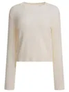Lisa Yang Beige Knitted Cashmere Sweater In White