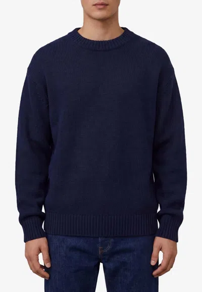 Lisa Yang Kristian Cashmere Knit Sweater In Navy