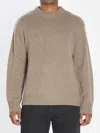 Lisa Yang Crew-neck Ribbed Cashmere Sweater In Brown
