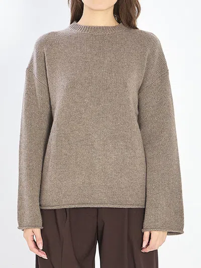 Lisa Yang Kristy Crew-neck Sweater In Brown