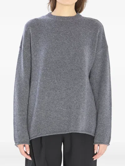 Lisa Yang Kristy Ribbed Crew-neck Sweater In Gray