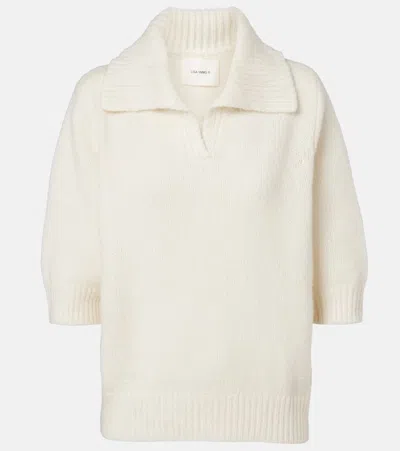 Lisa Yang Lailai Cashmere And Silk Polo Sweater In Neutral