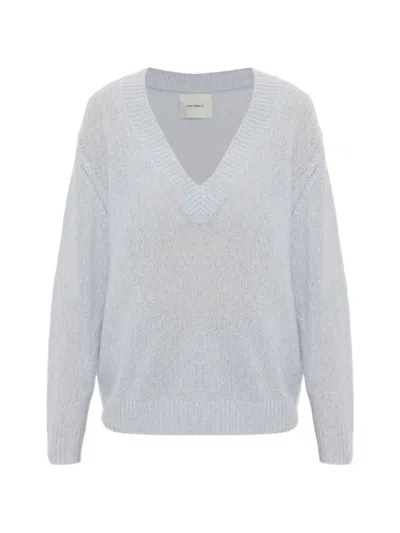 Lisa Yang Leona V-neck Sweater In Gray