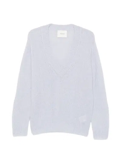 Lisa Yang Leona V-neck Sweater In White