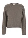 Lisa Yang Lexia Brown Crewneck Sweater In Cashmere Woman In Gray