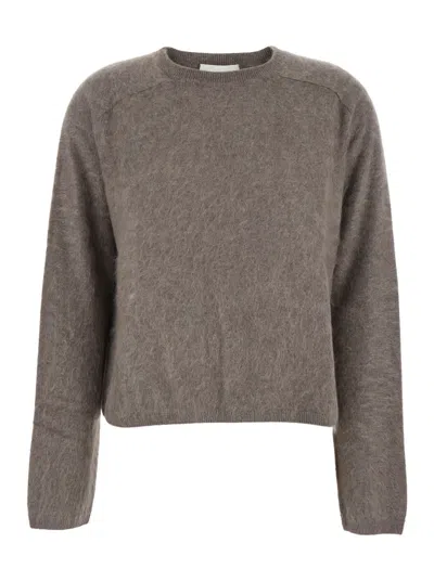 Lisa Yang Lexia Brown Crewneck Sweater In Cashmere Woman