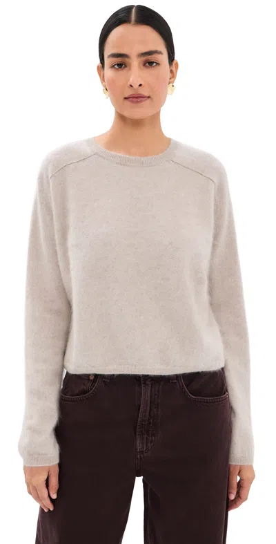 Lisa Yang Lexia Brushed Cashmere Sweater Sand Brushed In Neutral