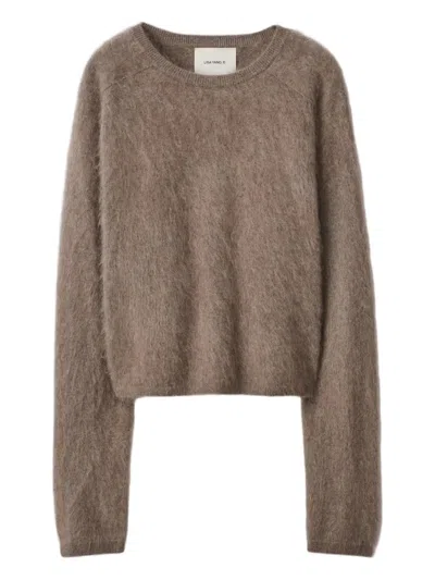 Lisa Yang Lexia Brushed Sweater In Brown