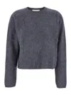 Lisa Yang Lexia Grey Crewneck Sweater In Cashmere Woman In Black