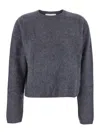 Lisa Yang Lexia Grey Crewneck Sweater In Cashmere Woman In Gray