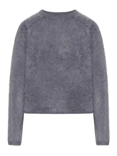 Lisa Yang Brushed Cashmere Sweater In Gray