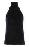Lisa Yang Turtleneck Cashmere Tank Top In Black