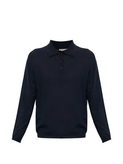 Lisa Yang Liam Cashmere Polo Shirt In Blue