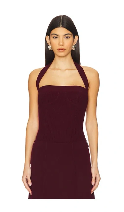 Lisa Yang Liana Top In Deep Plum