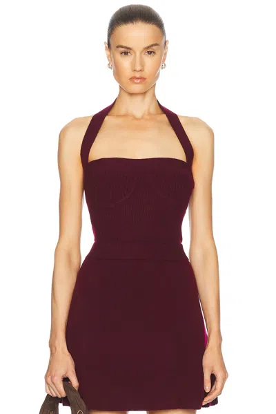 Lisa Yang Liana Top In Deep Plum