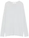 Lisa Yang Light Grey Knit Maurie Sweater In White