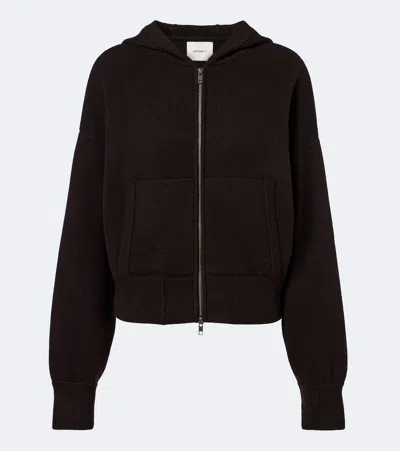 Lisa Yang Lilia Cashmere Zipped Cardigan In Brown