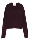 Lisa Yang Long-sleeve Cropped Sweater In Brown