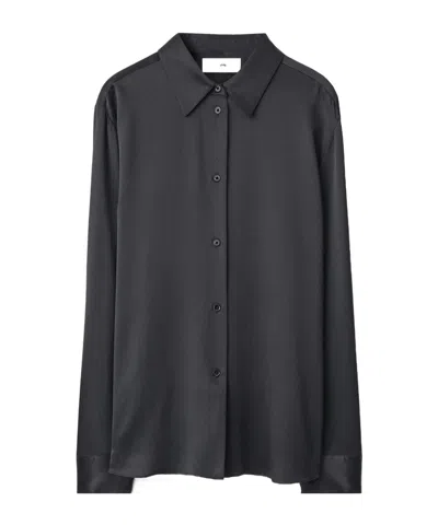 Lisa Yang Long Sleeved Button-up Shirt In Black