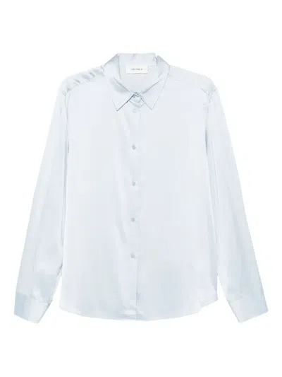 Lisa Yang Long-sleeved Silk Shirt In Blue
