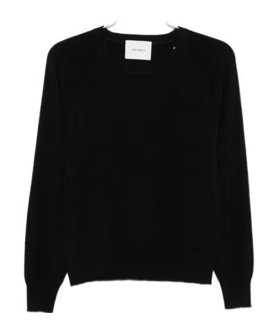 Lisa Yang Cambrie Cut-out Raglan-sleeve Sweater In Black