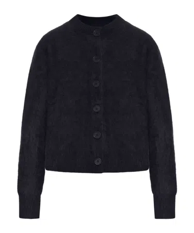 Lisa Yang Long-sleeve Knit Cardigan In Black